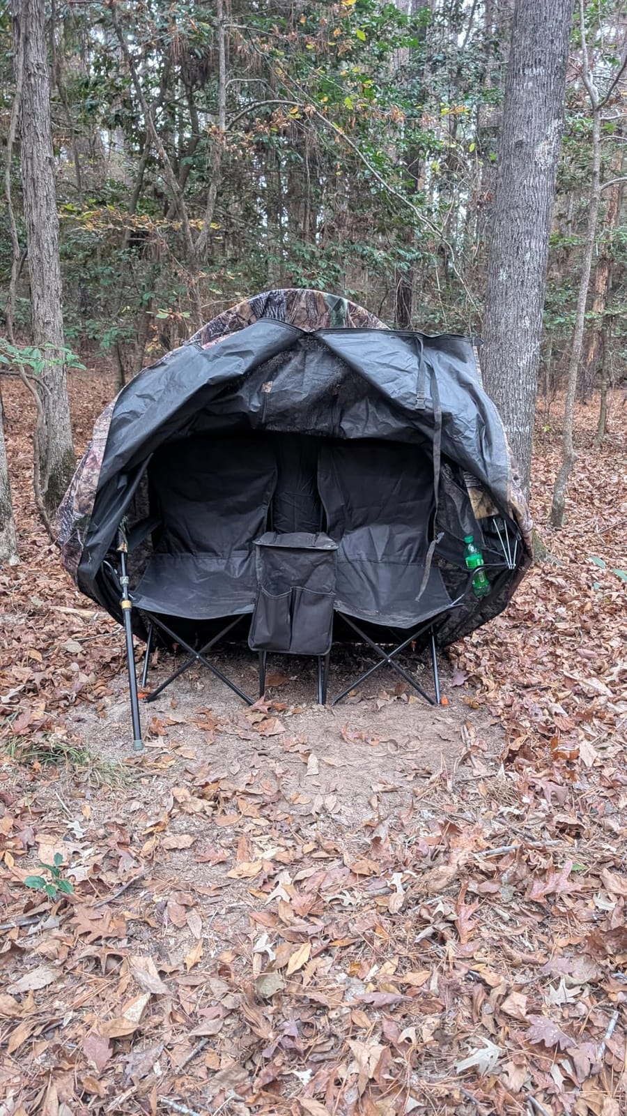 FUNHORUN Hunting Chair Blind, 1/2 Man See Through Ground Blind, Camo Tent customer photo 1