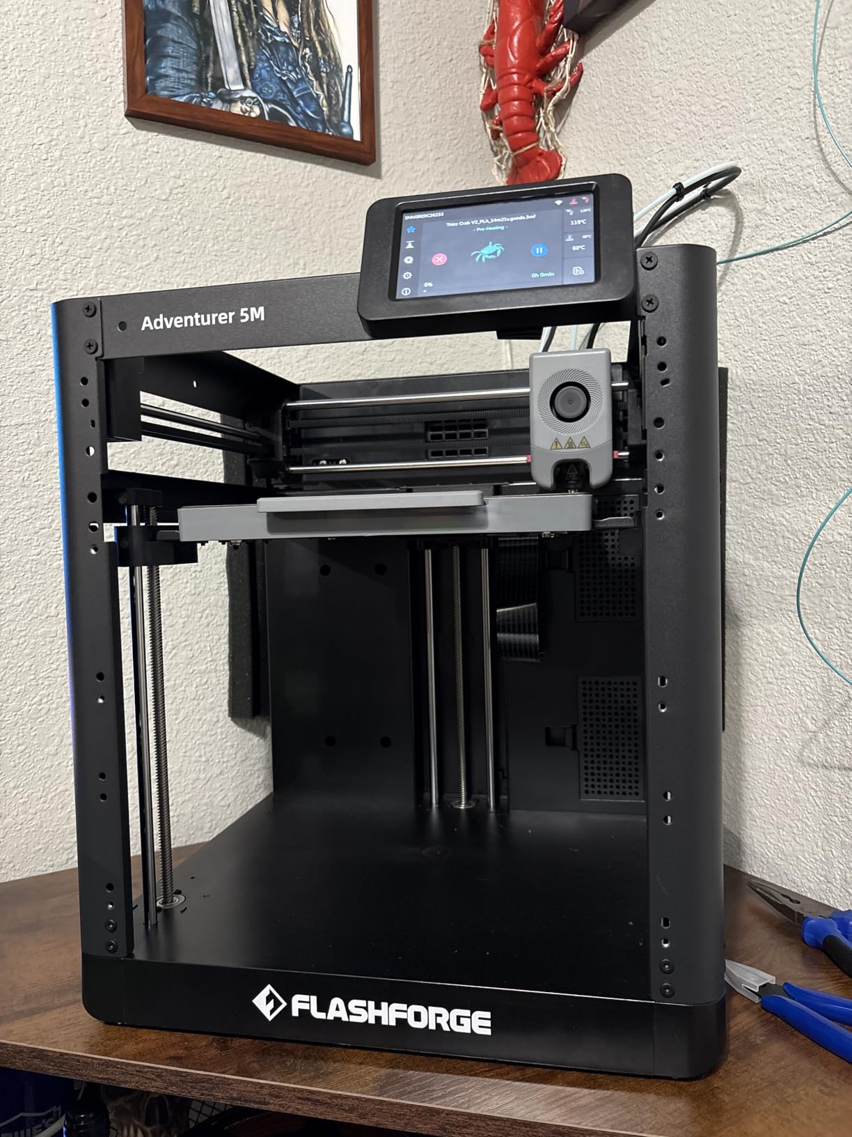 FLASHFORGE AD5M 3D Printer Fully Auto Calibration Print with 1-Click Max 600mm/s Speed, All-Metal CoreXY Structure Precise Printing, Easy-Maintenance Quick-Swap Nozzle, Print Size 220x220x220mm customer photo 1