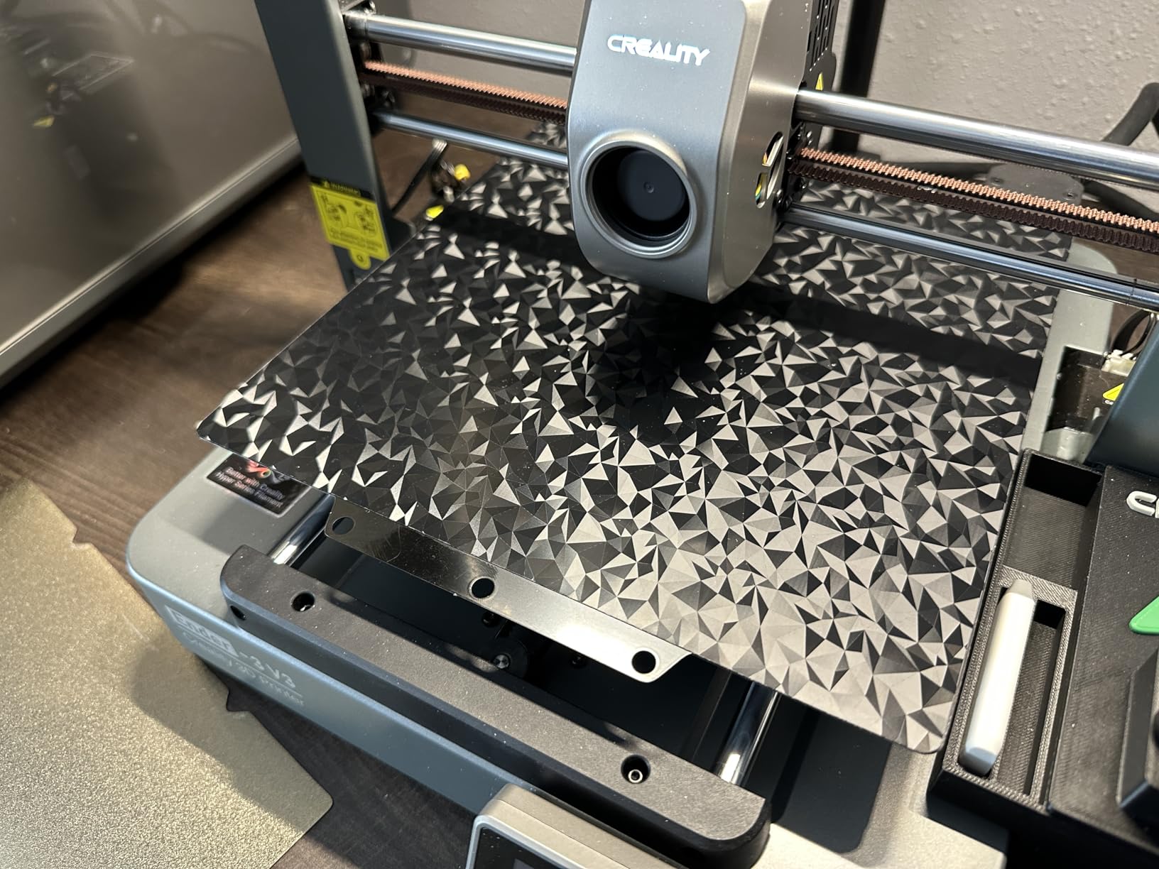 256x268mm PET PEO Double Side Build Plate for Anycubic Kobra 3 V2/Kobra 3/Combo/ACE Pro, Smooth Diamond PEO+Carbon Fiber PET Spring Steel Sheet Plate for Anycubic 3D Printer customer photo 2