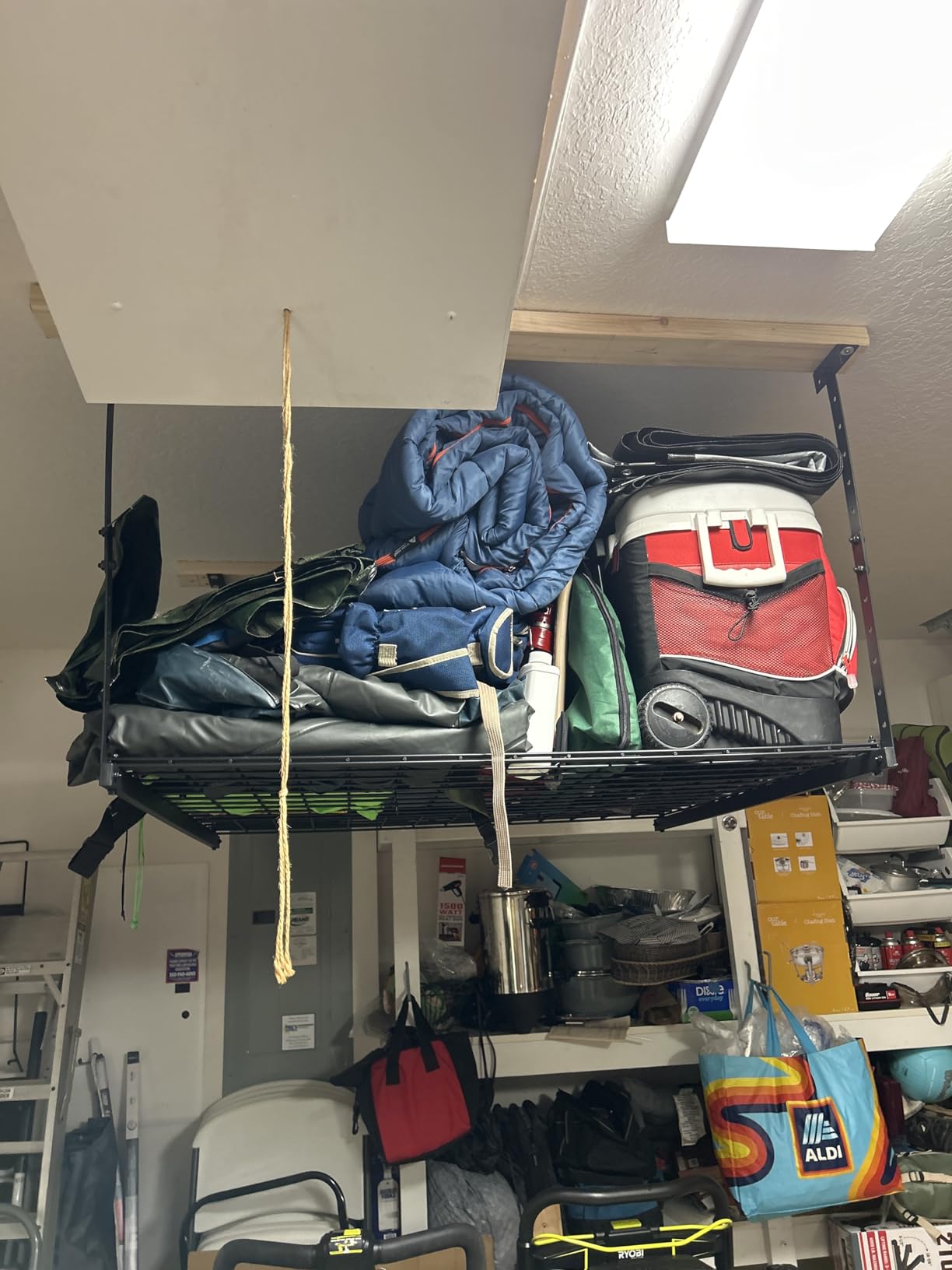 3X8FT Overhead Garage Storage Rack 750LBS Capacity, 26