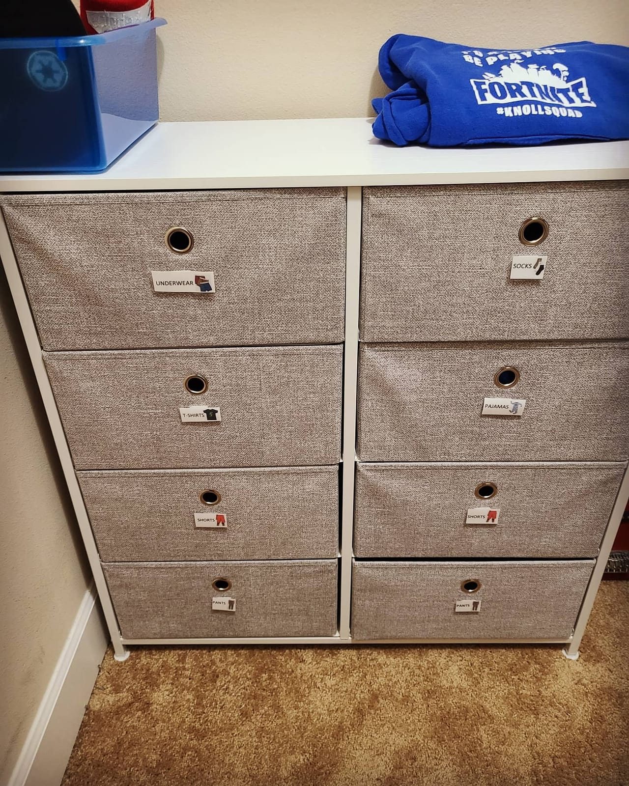 SONGMICS Tall Dresser for Bedroom, 5 Fabric Drawers with Steel Frame customer photo 1
