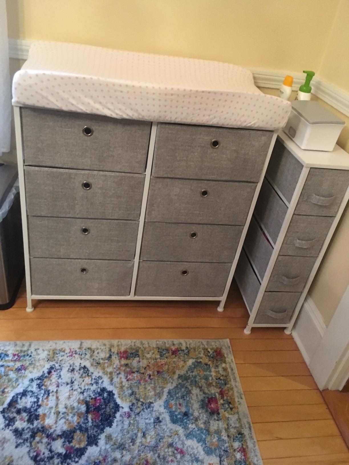 SONGMICS Tall Dresser for Bedroom, 5 Fabric Drawers with Steel Frame customer photo 2