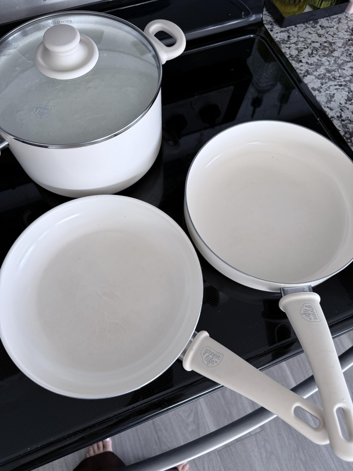 GreenLife 16pc Ceramic Nonstick Pots & Pans Cookware Set, Sage Green customer photo 1