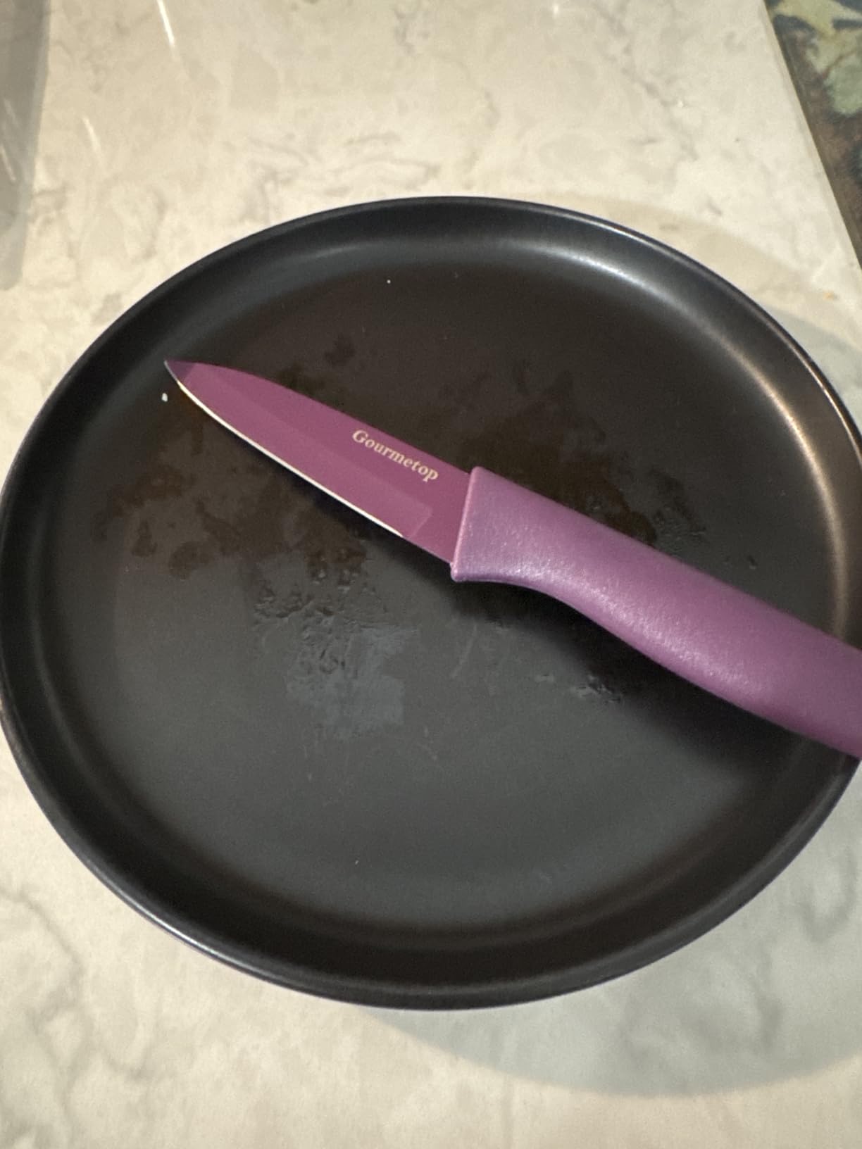 Gourmetop Paring Knife Set of 4, 3.8” with Cover, Colorful, Dishwasher Safe customer photo 1