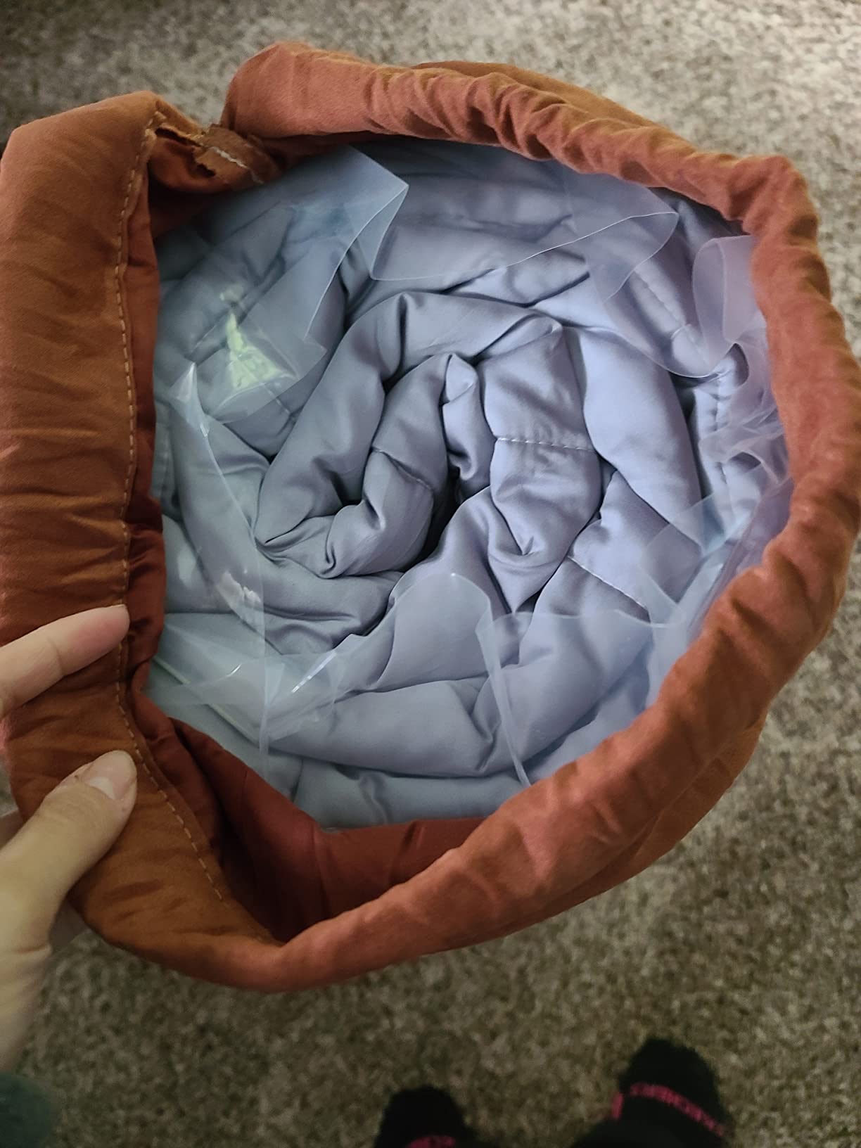 YOUR MOON Natural Wool Comforter Queen Size for Winter, Thick Warm Weight, 100% Australian Lamb Wool Filling, 570GSM Thermal-Weight, All Season Duvet Insert, Soft Noiseless Cotton Shell (White) customer photo 2