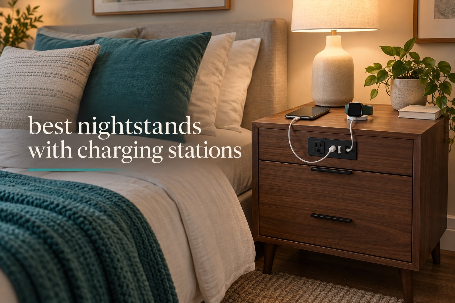 best nightstands with charging stations