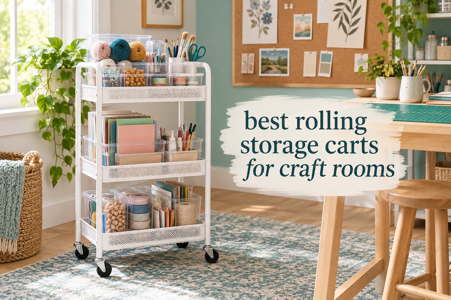 best rolling storage carts for craft rooms
